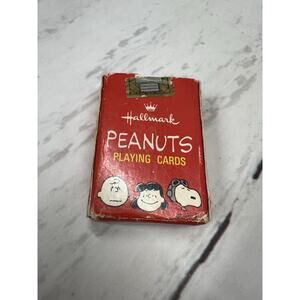 Vintage Peanuts Snoopy Playing Cards Hallmark Mini Playing Cards Snoopy